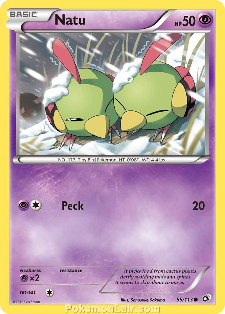 2013 Pokemon Trading Card Game Legendary Treasures Set – 55 Natu