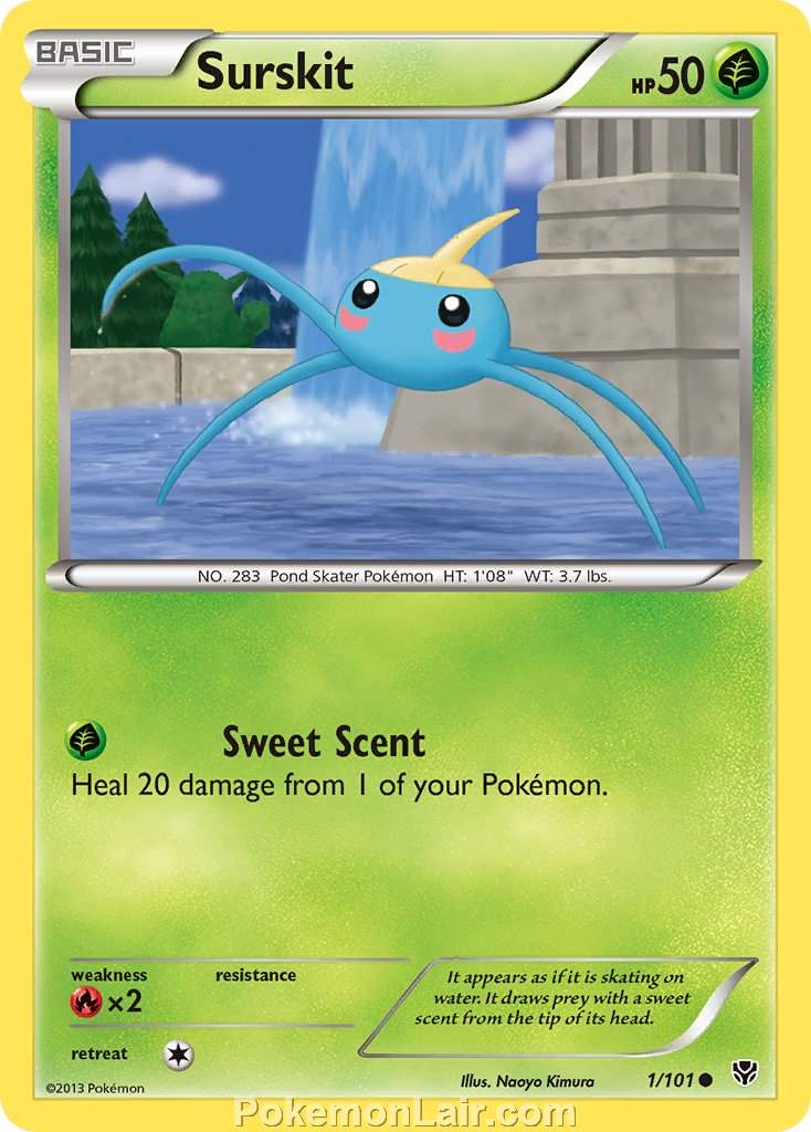 2013 Pokemon Trading Card Game Plasma Blast Price List – 01 Surskit