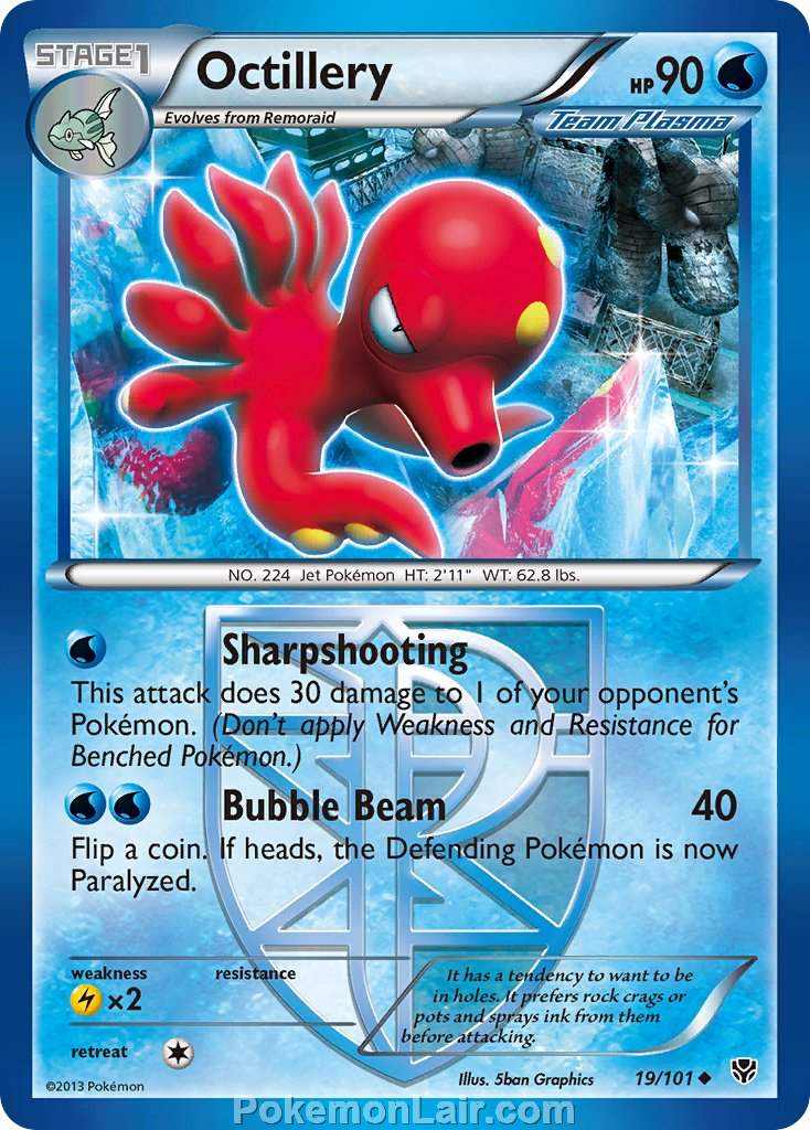 2013 Pokemon Trading Card Game Plasma Blast Price List – 19 Octillery