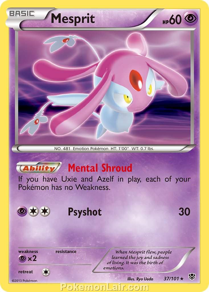 2013 Pokemon Trading Card Game Plasma Blast Price List – 37 Mesprit