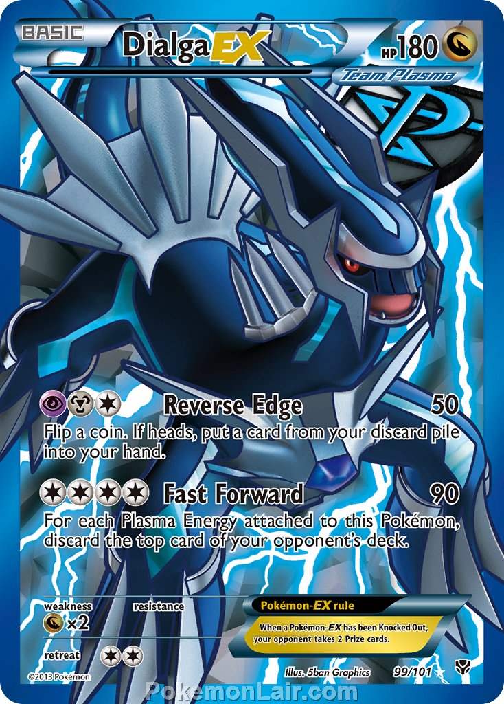 2013 Pokemon Trading Card Game Plasma Blast Price List – 99 Dialga EX