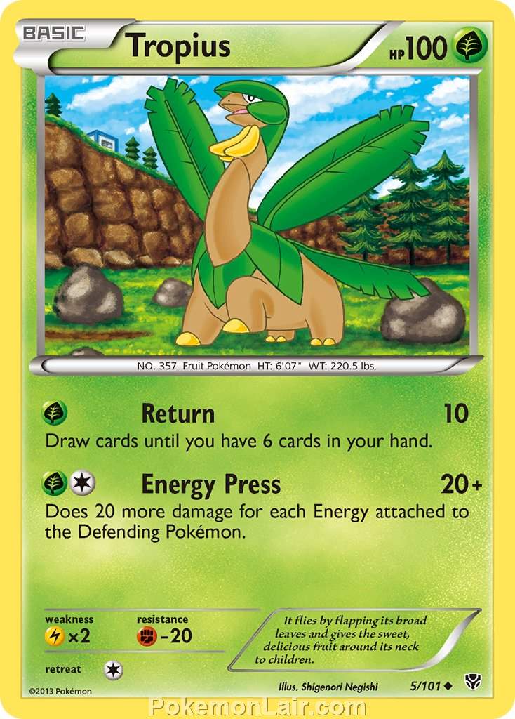 2013 Pokemon Trading Card Game Plasma Blast Set – 05 Tropius