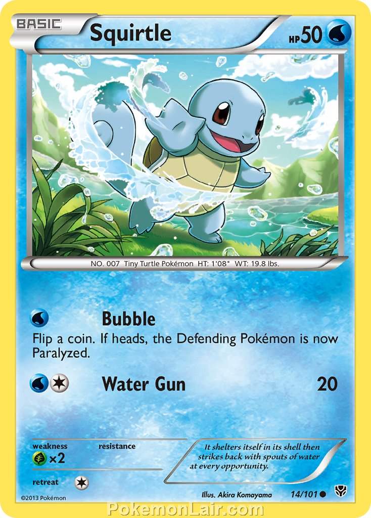 2013 Pokemon Trading Card Game Plasma Blast Set – 14 Squirtle