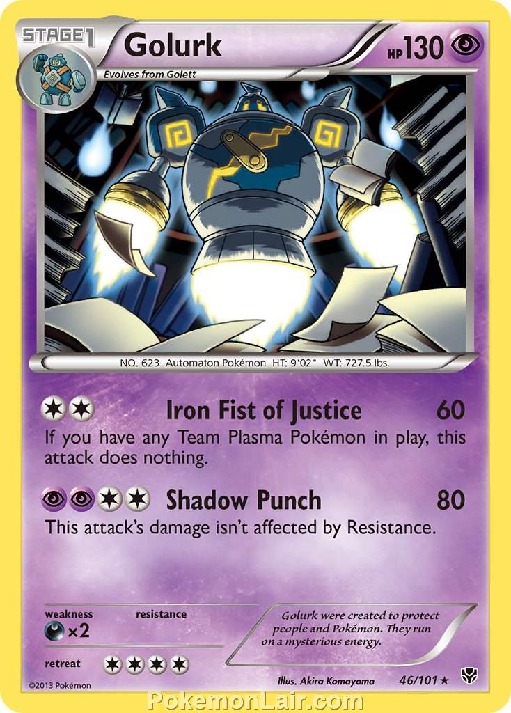 2013 Pokemon Trading Card Game Plasma Blast Set – 46 Golurk