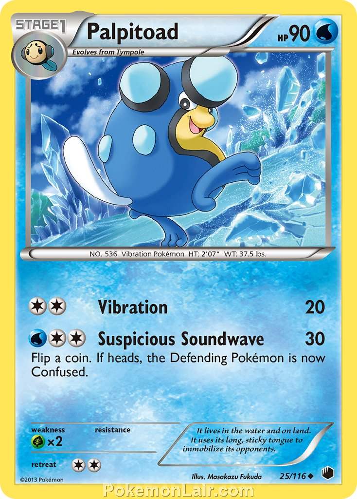 2013 Pokemon Trading Card Game Plasma Freeze Price List – 25 Palpitoad