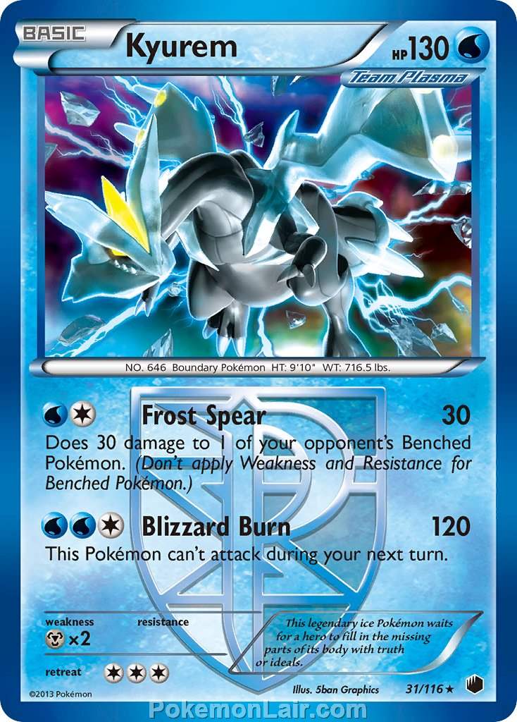 2013 Pokemon Trading Card Game Plasma Freeze Price List – 31 Kyurem