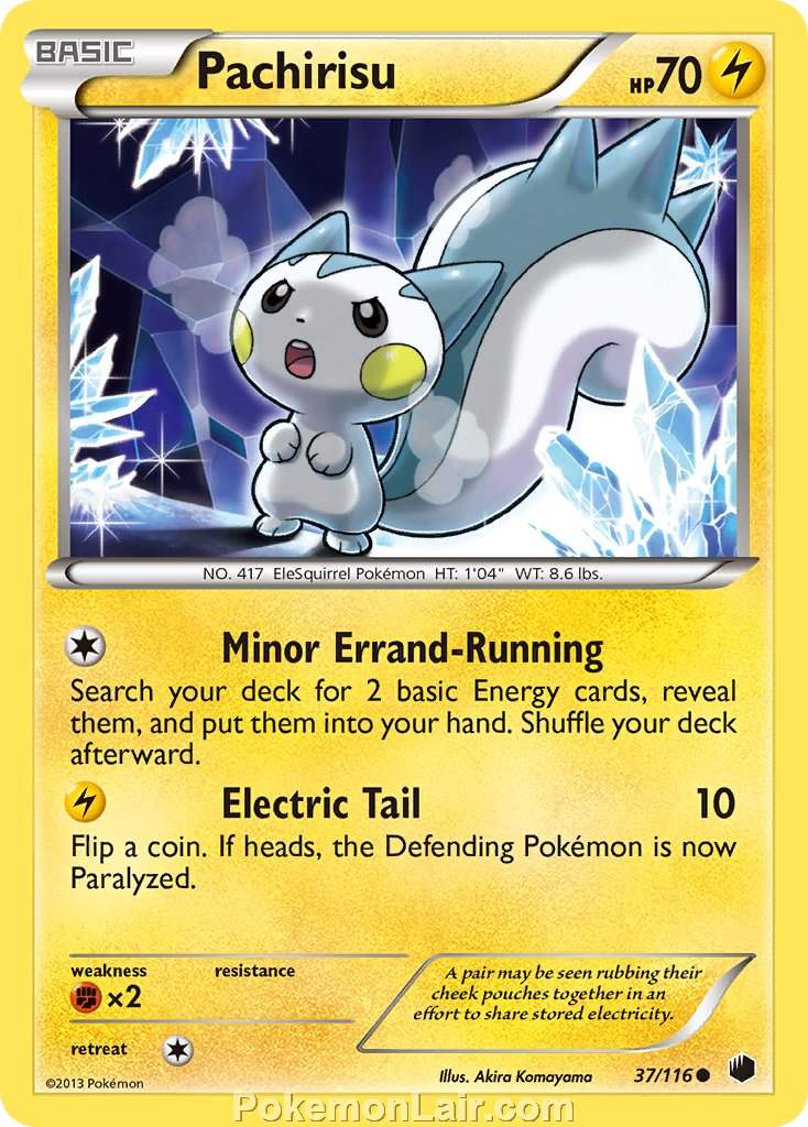 2013 Pokemon Trading Card Game Plasma Freeze Price List – 37 Pachirisu