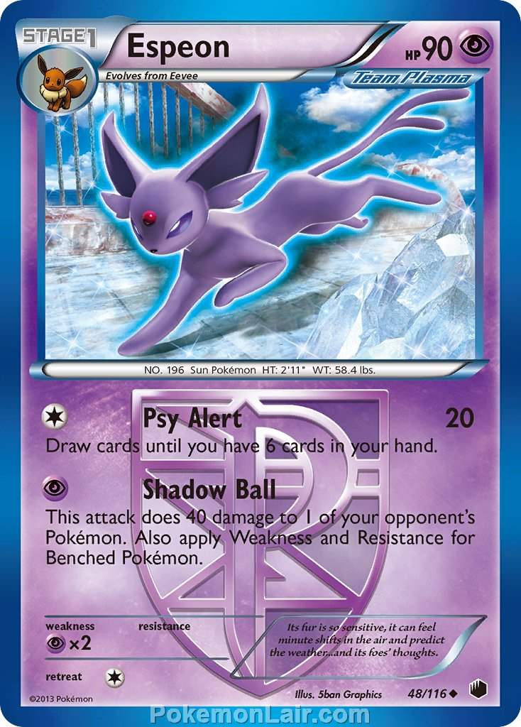 2013 Pokemon Trading Card Game Plasma Freeze Price List – 48 Espeon