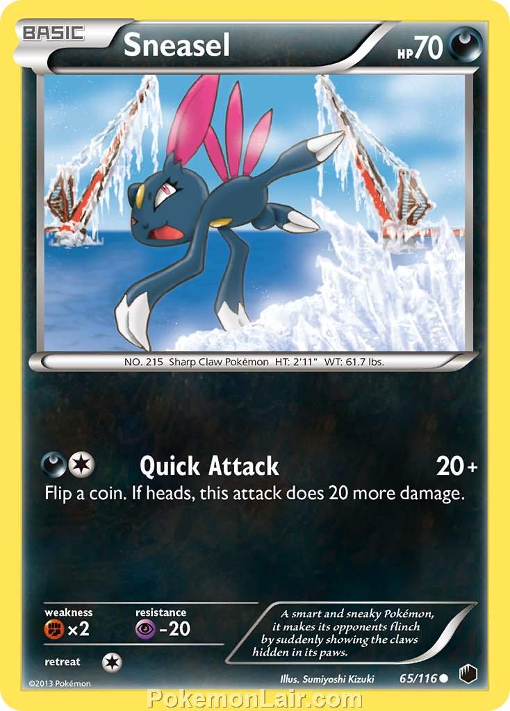 2013 Pokemon Trading Card Game Plasma Freeze Price List – 65 Sneasel