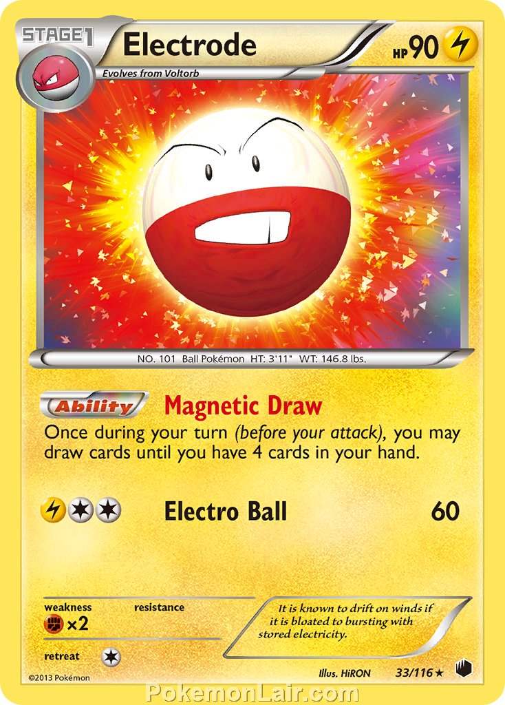 2013 Pokemon Trading Card Game Plasma Freeze Set – 33 Electrode