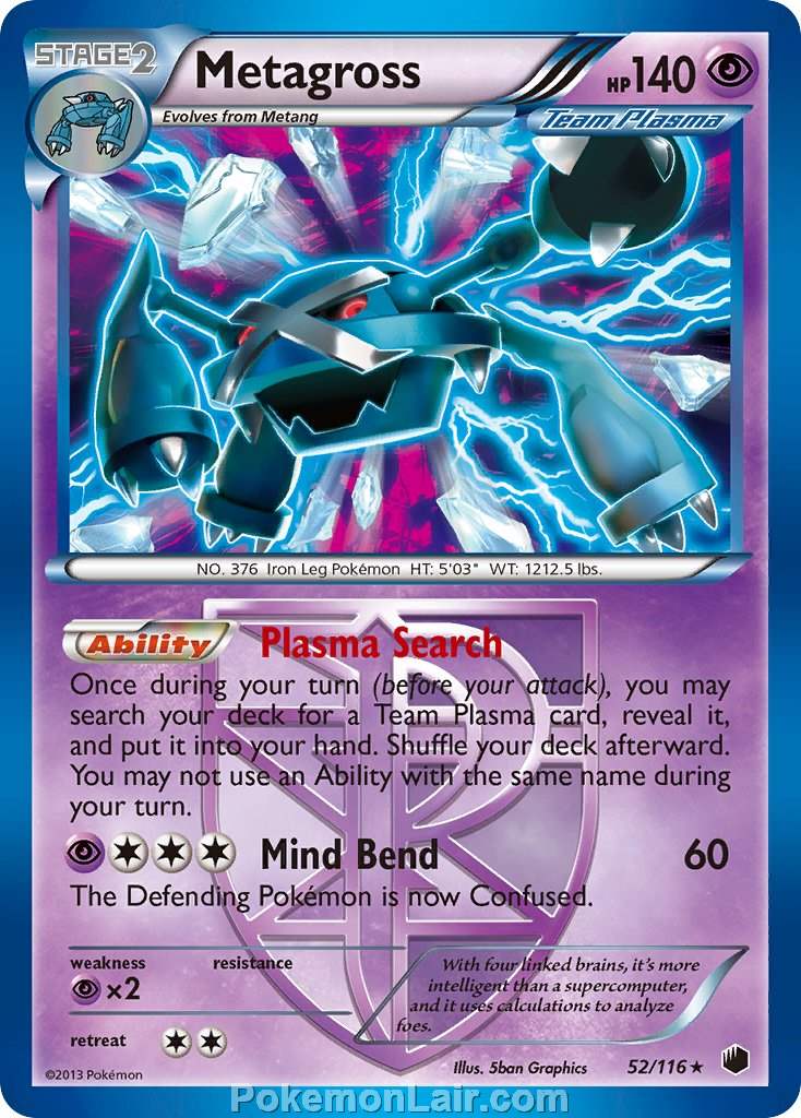 2013 Pokemon Trading Card Game Plasma Freeze Set – 52 Metagross