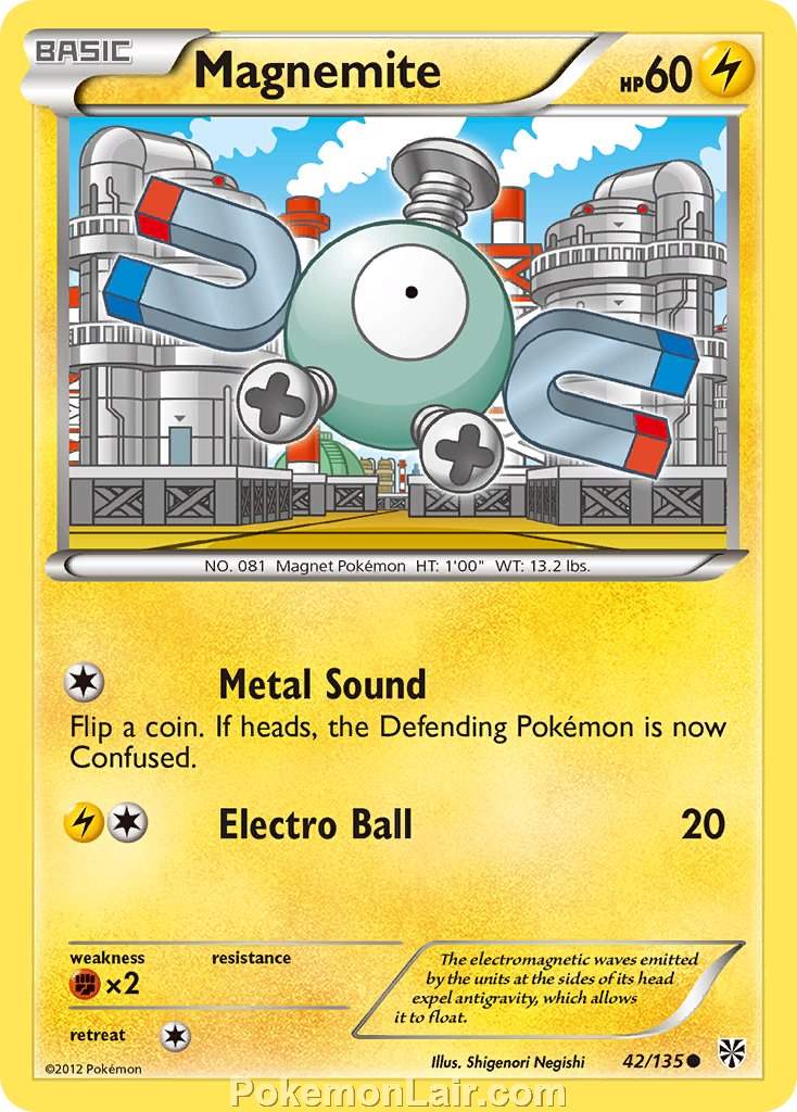 2013 Pokemon Trading Card Game Plasma Storm Price List – 42 Magnemite