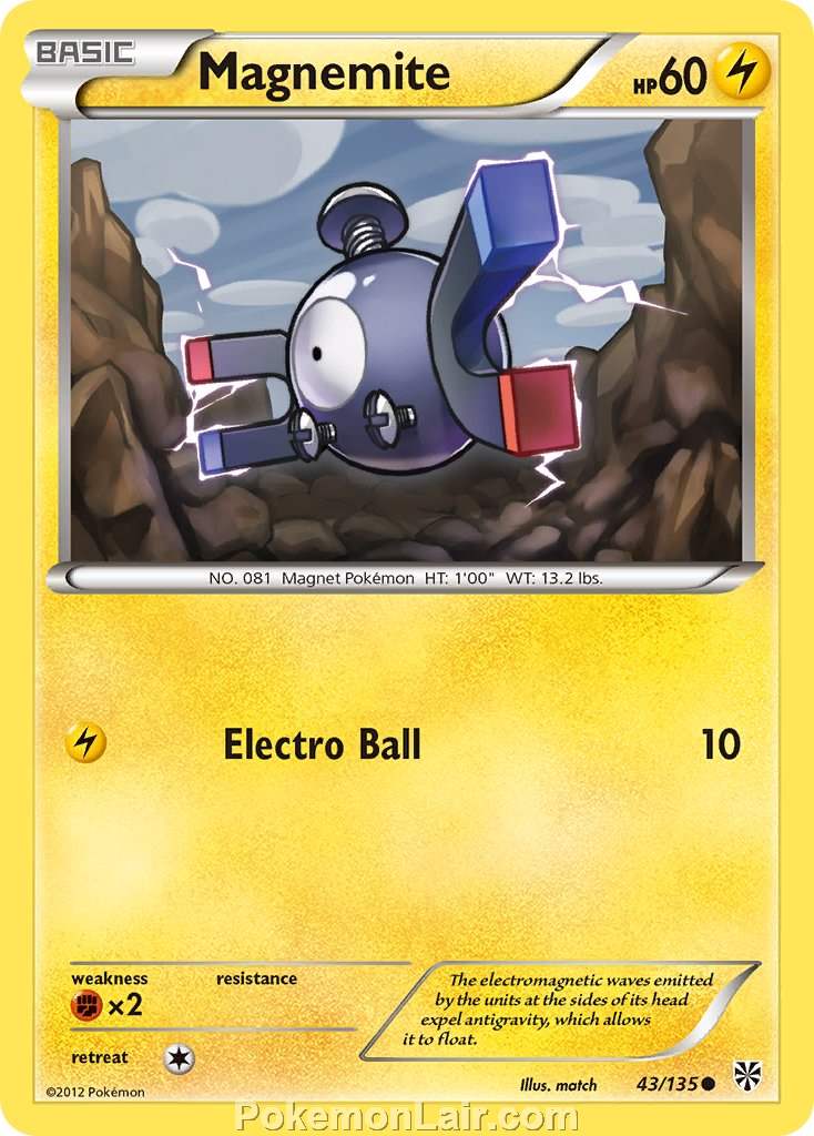 2013 Pokemon Trading Card Game Plasma Storm Price List – 43 Magnemite