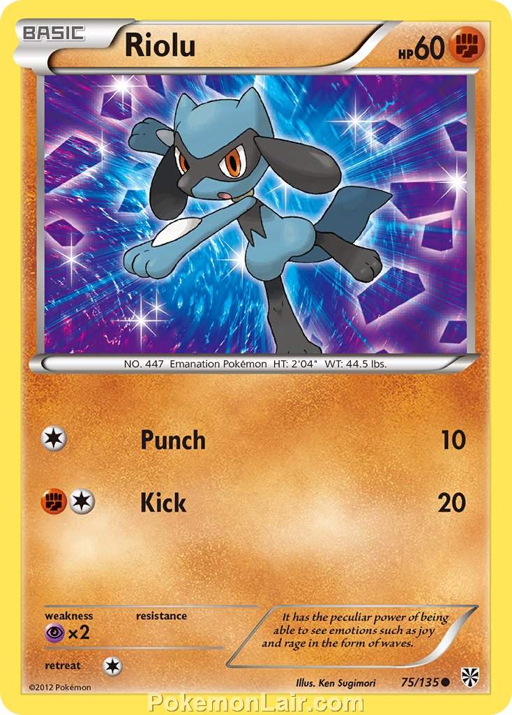 2013 Pokemon Trading Card Game Plasma Storm Price List – 75 Riolu