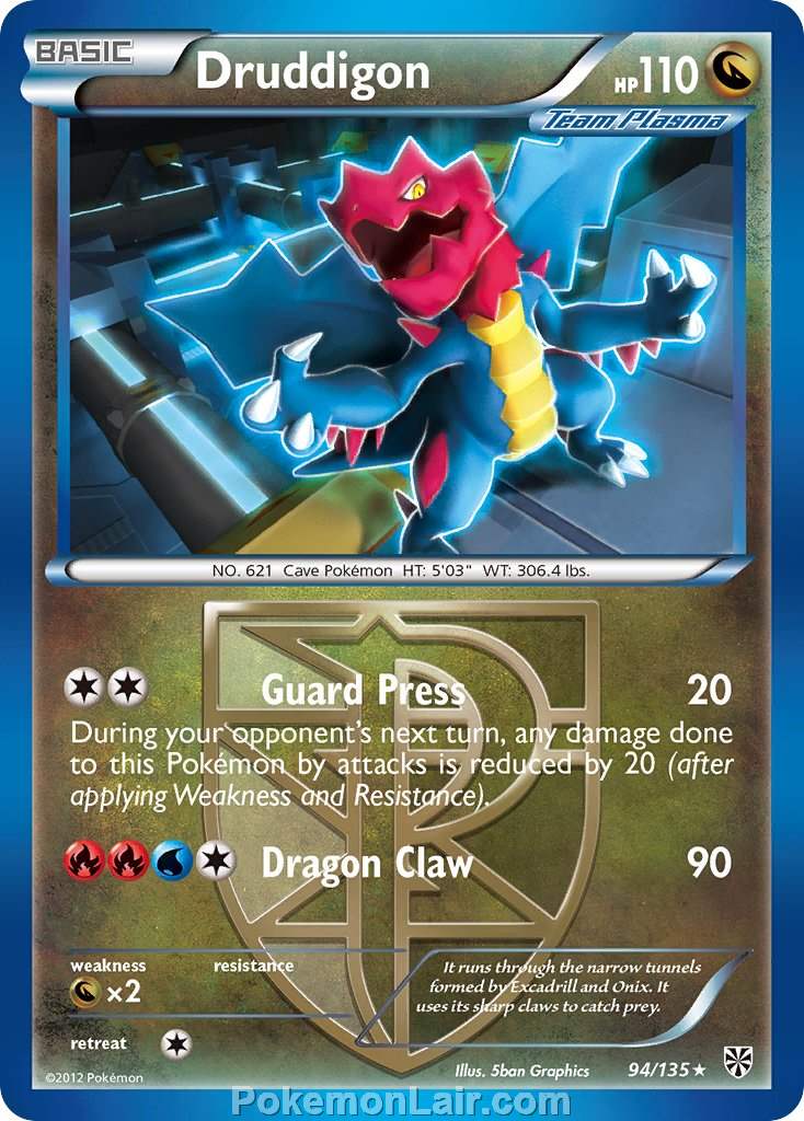 2013 Pokemon Trading Card Game Plasma Storm Price List – 94 Druddigon