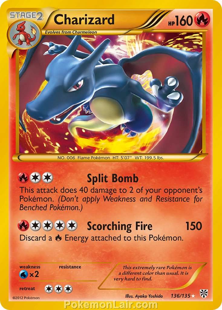 2013 Pokemon Trading Card Game Plasma Storm Set – 136 Charizard