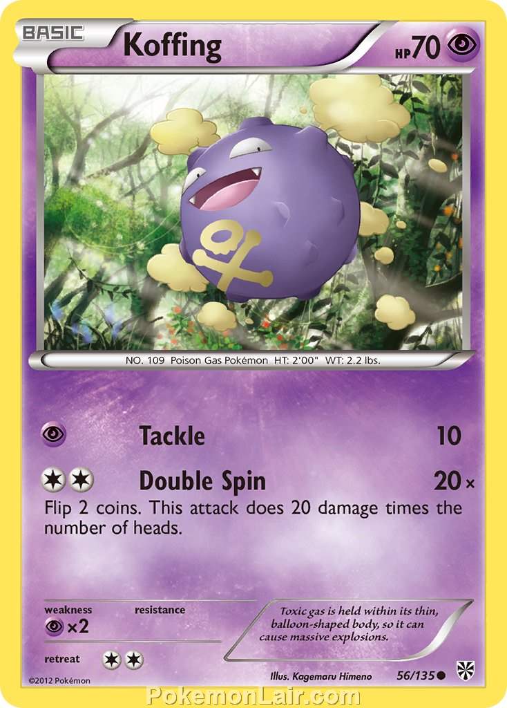 2013 Pokemon Trading Card Game Plasma Storm Set – 56 Koffing