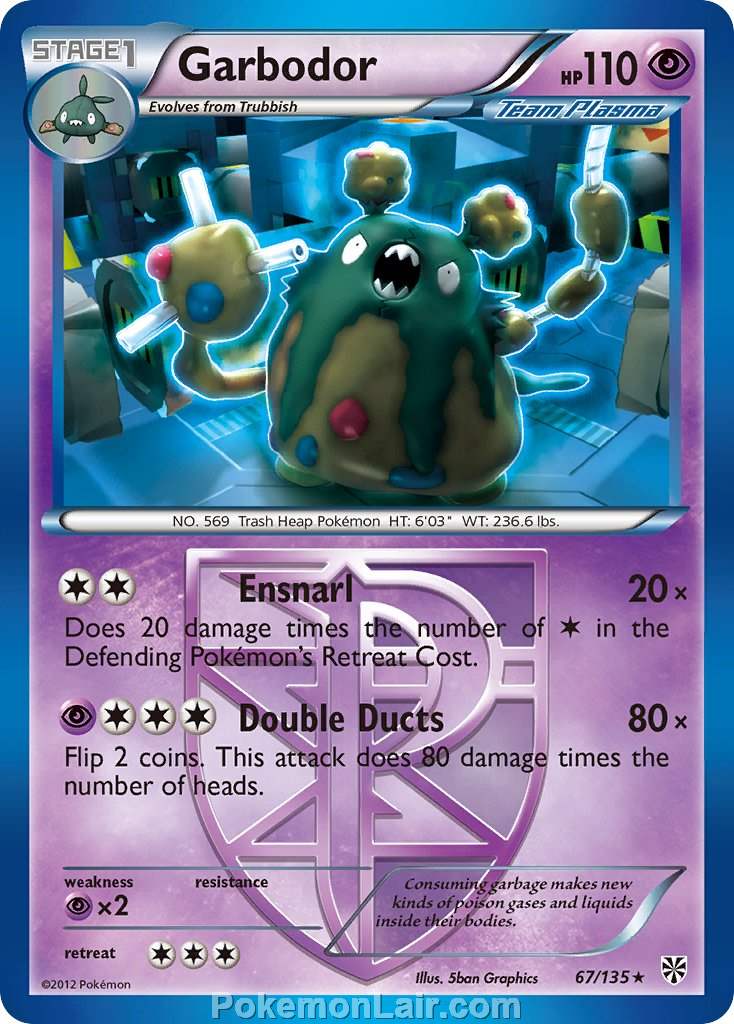 2013 Pokemon Trading Card Game Plasma Storm Set – 67 Garbodor