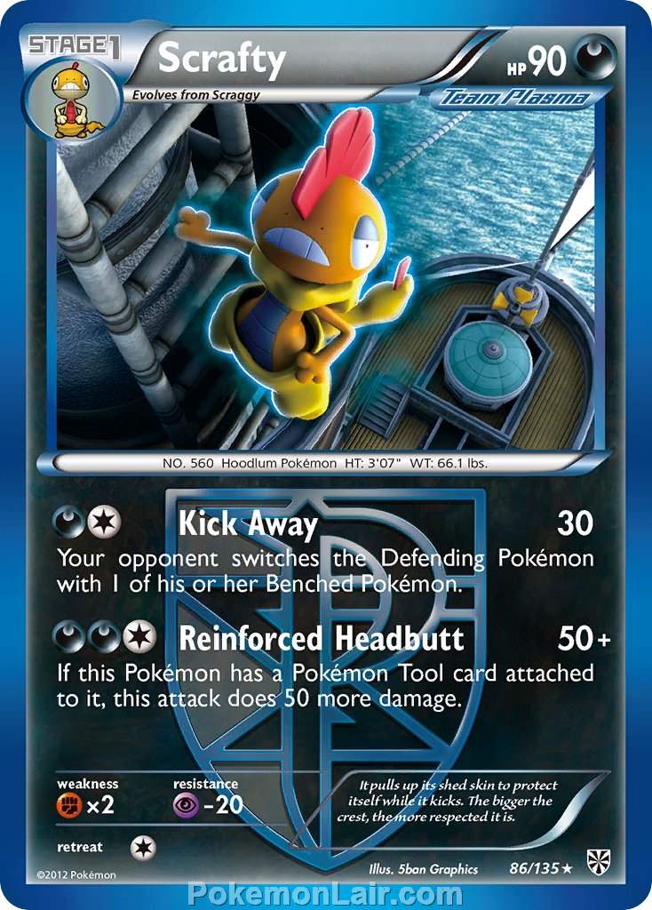 2013 Pokemon Trading Card Game Plasma Storm Set – 86 Scrafty