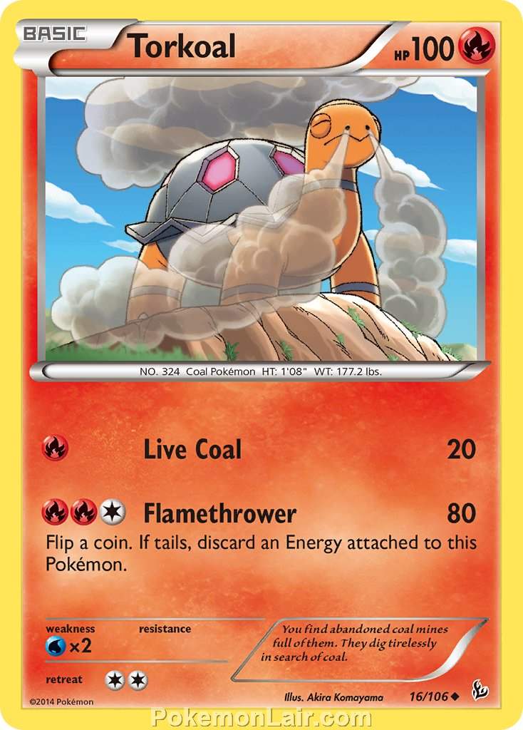 2014 Pokemon Trading Card Game Flashfire Price List – 16 Torkoal