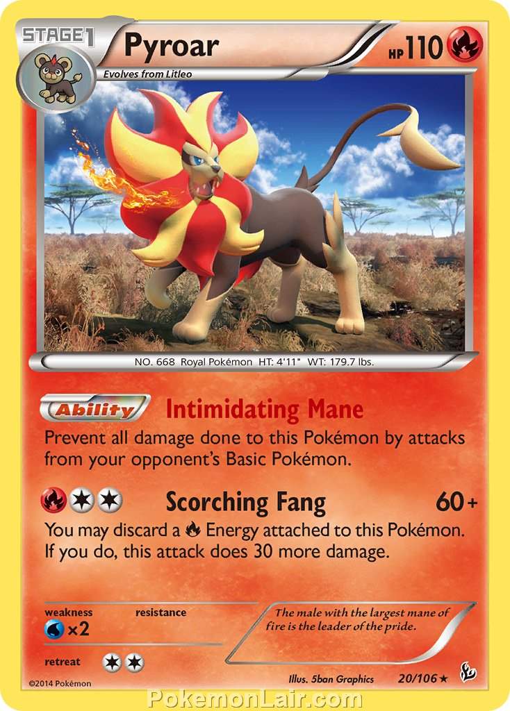 2014 Pokemon Trading Card Game Flashfire Price List – 20 Pyroar