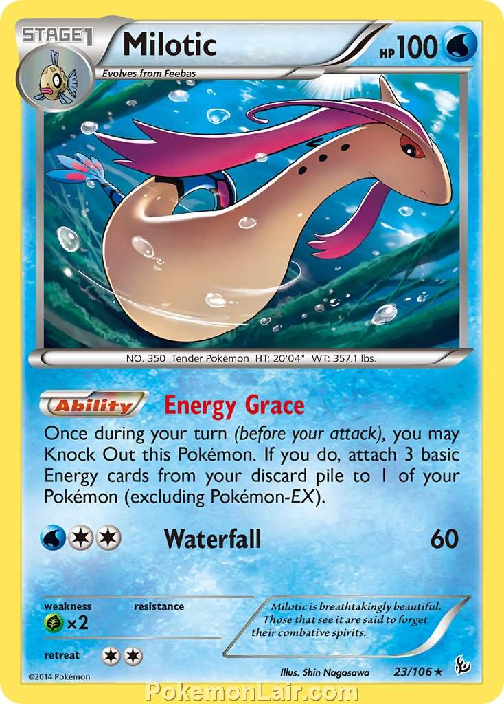 2014 Pokemon Trading Card Game Flashfire Price List – 23 Milotic