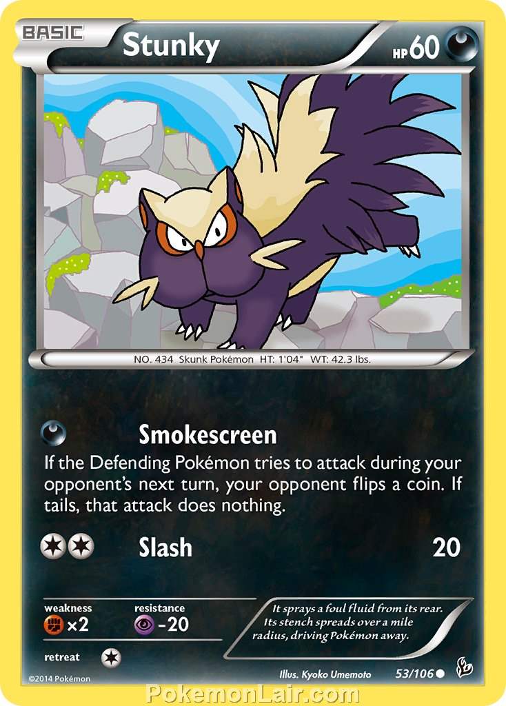 2014 Pokemon Trading Card Game Flashfire Price List – 53 Stunky