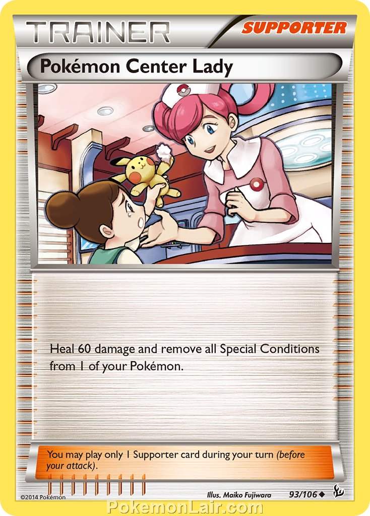 2014 Pokemon Trading Card Game Flashfire Price List – 93 Pokemon Center Lady