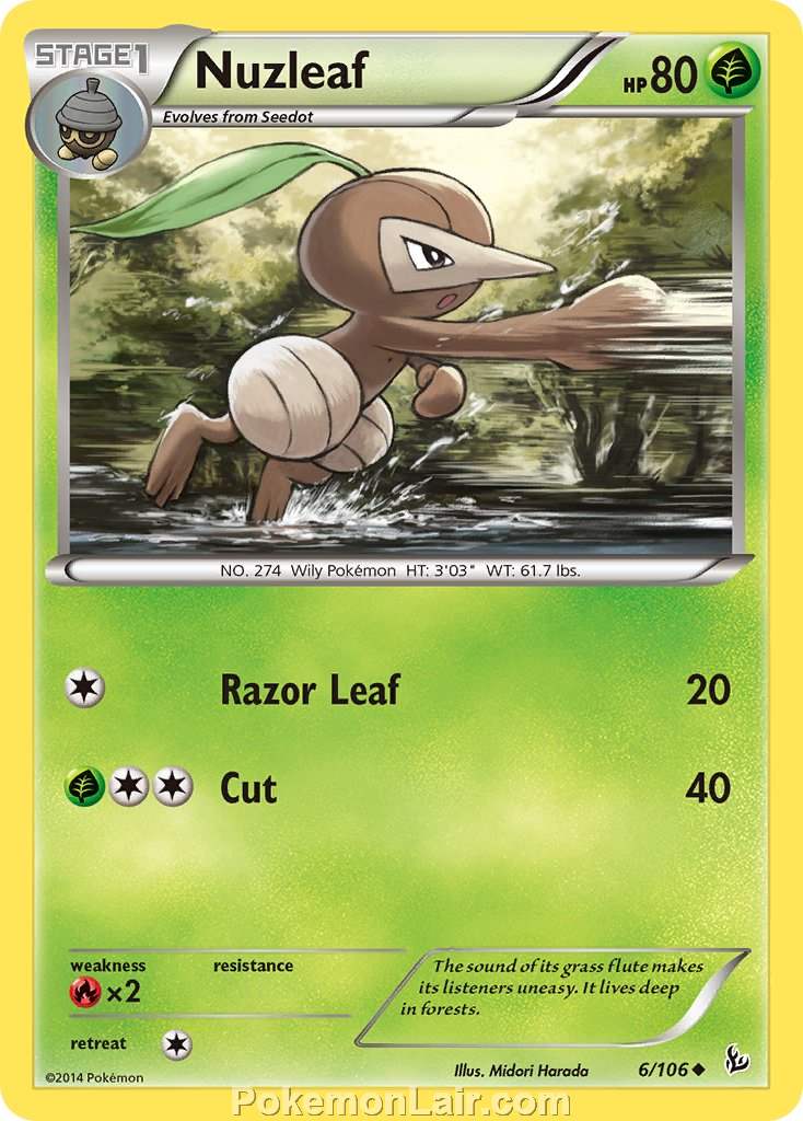 2014 Pokemon Trading Card Game Flashfire Set – 6 Nuzleaf