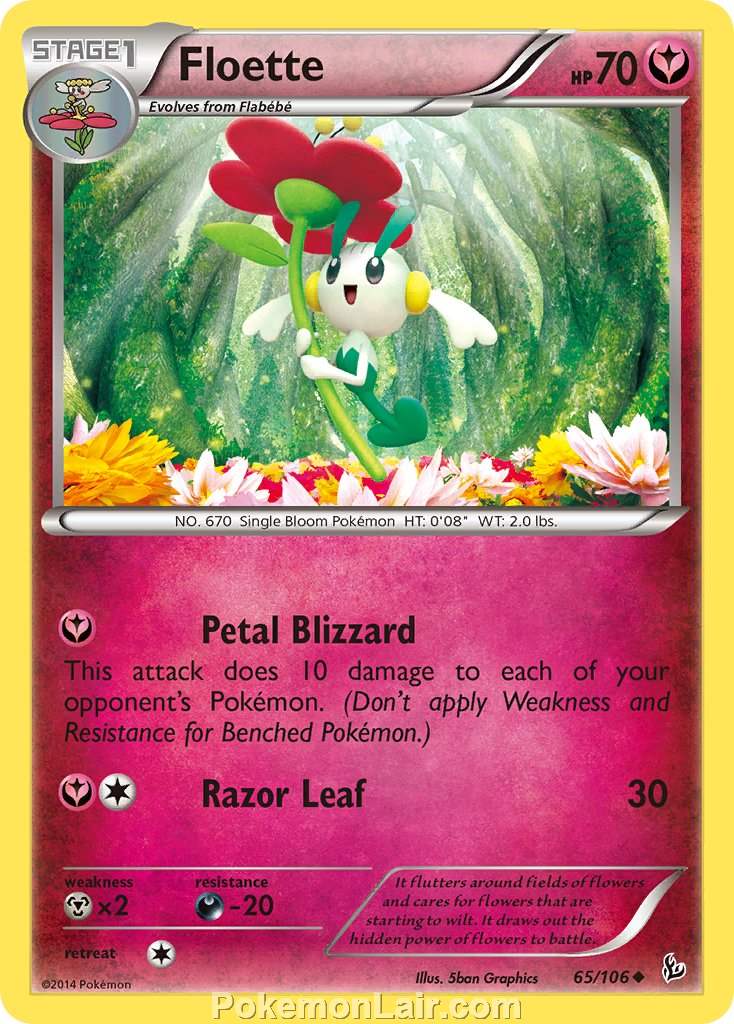 2014 Pokemon Trading Card Game Flashfire Set – 65 Floette