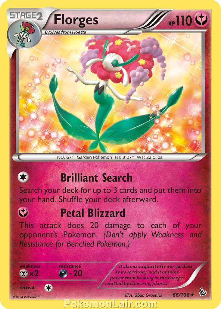 2014 Pokemon Trading Card Game Flashfire Set – 66 Florges