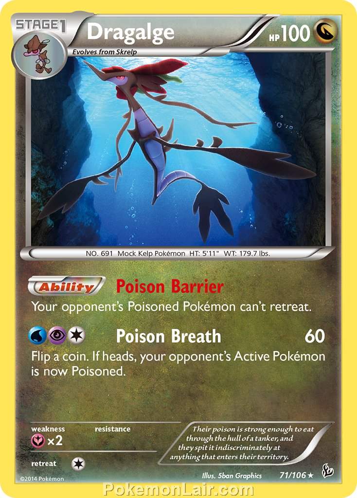 2014 Pokemon Trading Card Game Flashfire Set – 71 Dragalge