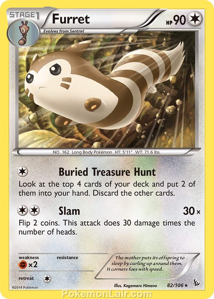 2014 Pokemon Trading Card Game Flashfire Set – 82 Furret