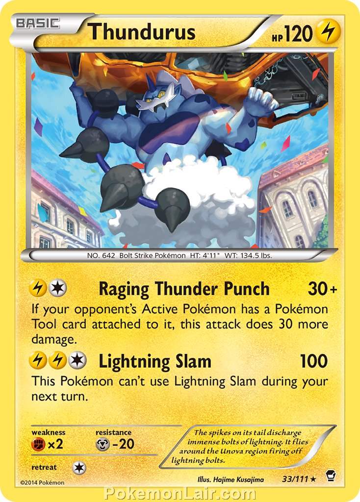 2014 Pokemon Trading Card Game Furious Fists Price List – 33 Thundurus