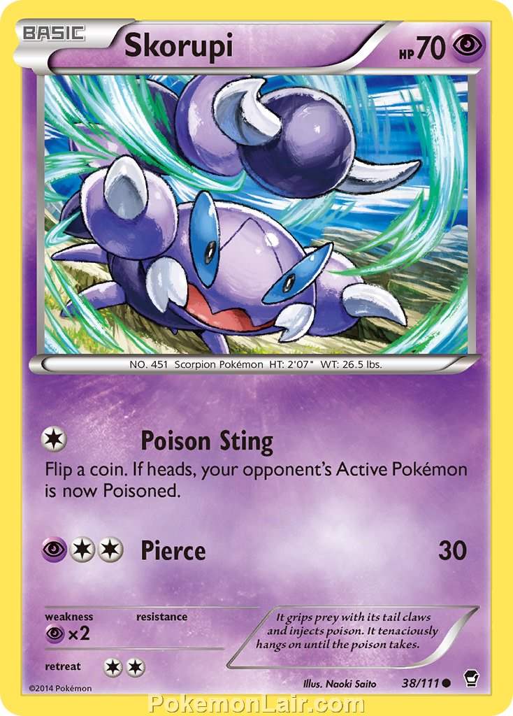 2014 Pokemon Trading Card Game Furious Fists Price List – 38 Skorupi