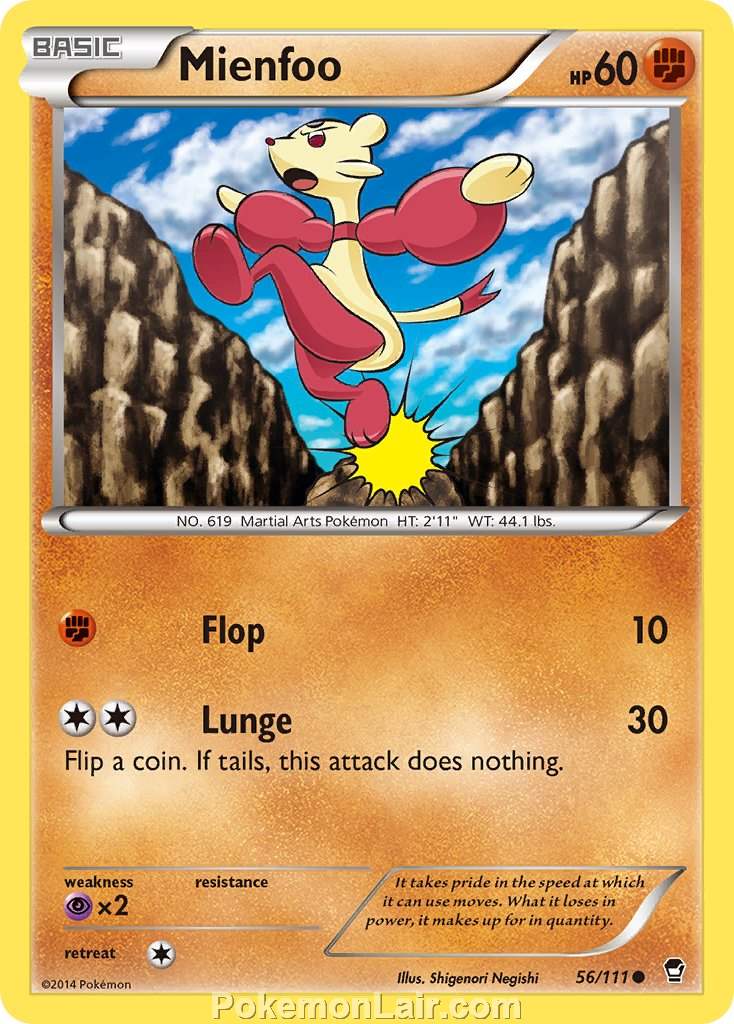 2014 Pokemon Trading Card Game Furious Fists Price List – 56 Mienfoo