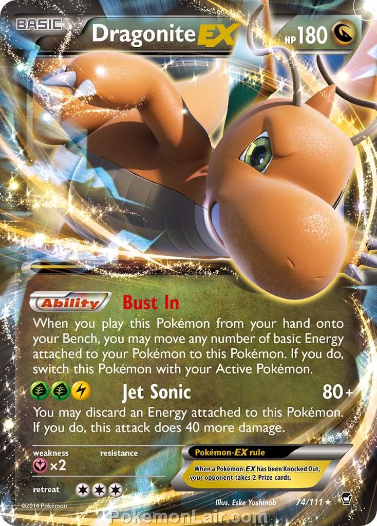 2014 Pokemon Trading Card Game Furious Fists Set – 74 Dragonite EX