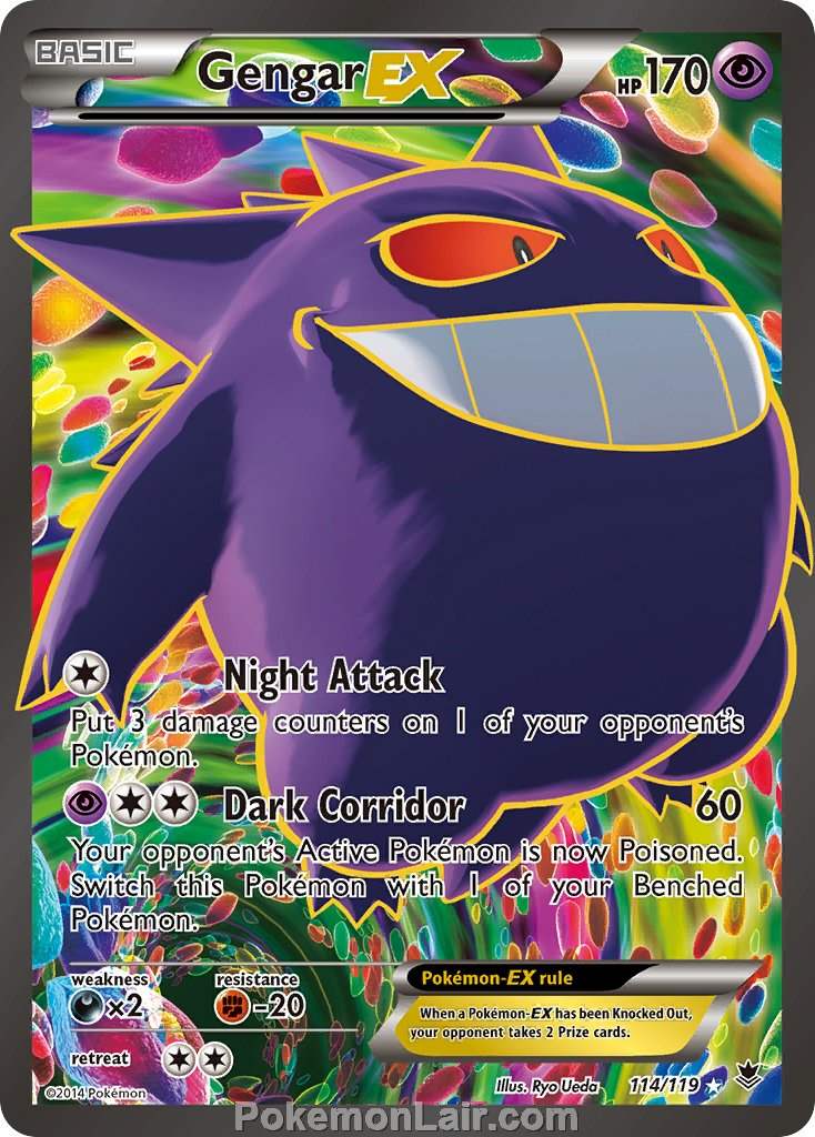 2014 Pokemon Trading Card Game Phantom Forces Price List – 114 Gengar EX