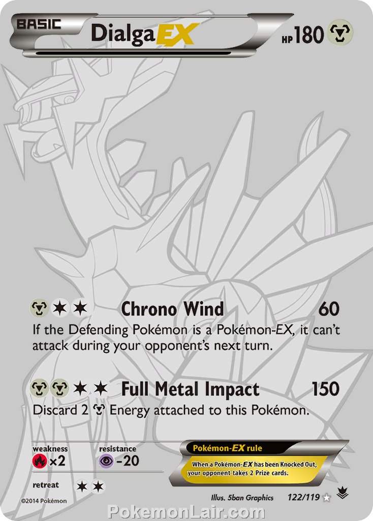 2014 Pokemon Trading Card Game Phantom Forces Price List – 122 Dialga EX