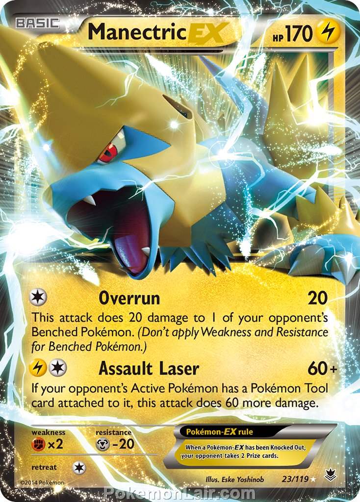 2014 Pokemon Trading Card Game Phantom Forces Price List – 23 Manectric EX