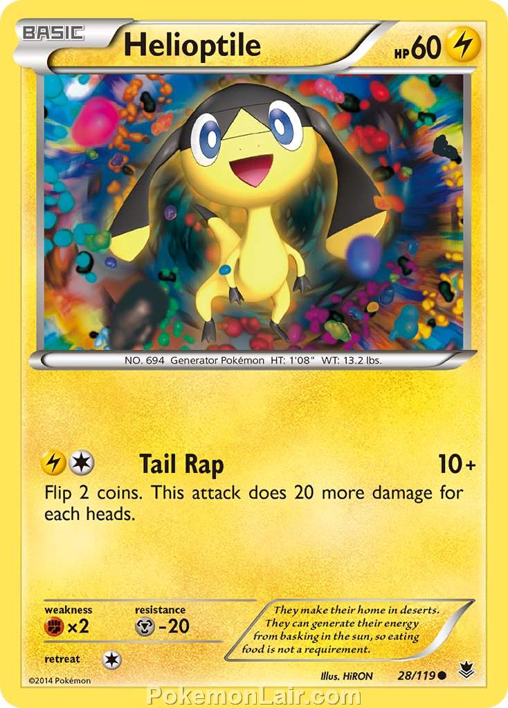 2014 Pokemon Trading Card Game Phantom Forces Price List – 28 Helioptile