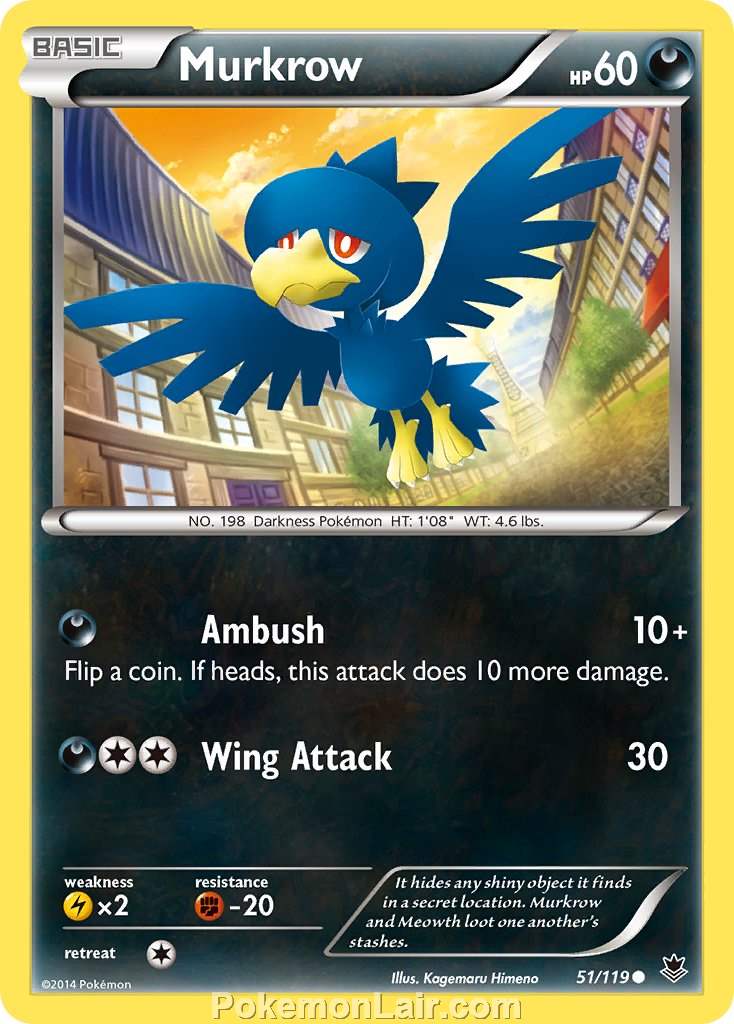 2014 Pokemon Trading Card Game Phantom Forces Price List – 51 Murkrow