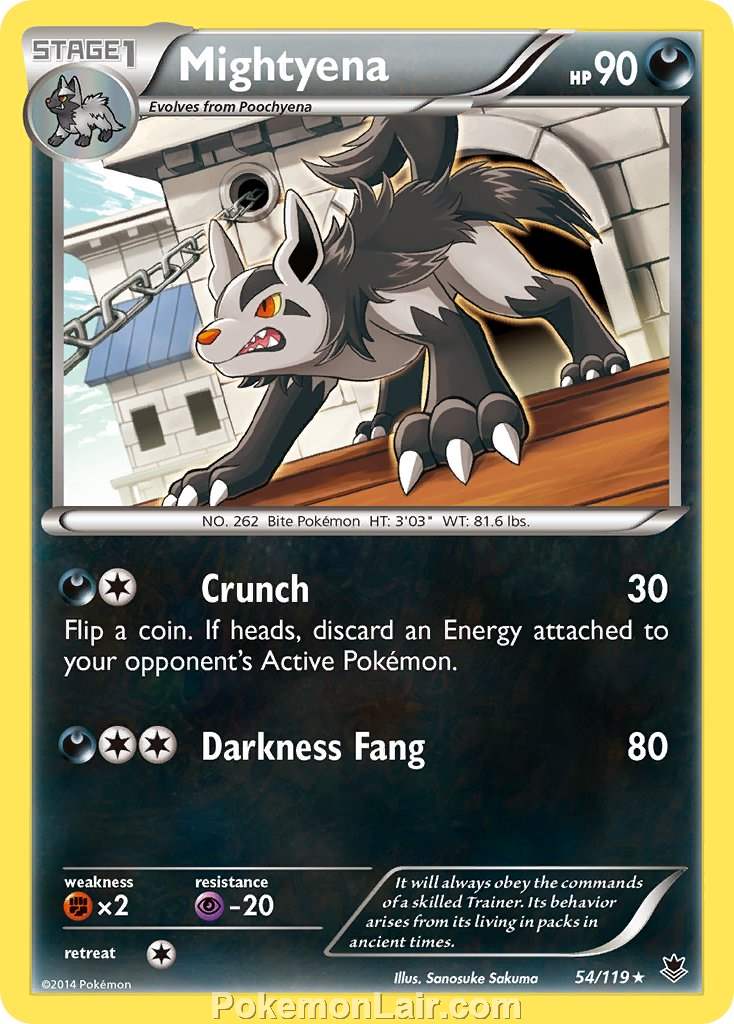 2014 Pokemon Trading Card Game Phantom Forces Price List – 54 Mightyena