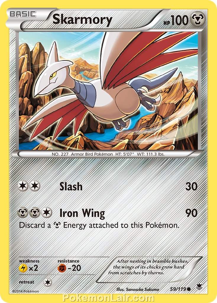 2014 Pokemon Trading Card Game Phantom Forces Price List – 59 Skarmory