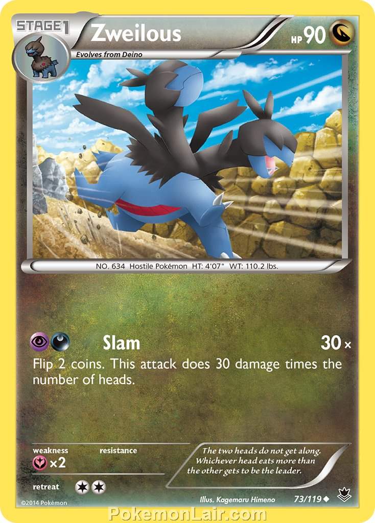 2014 Pokemon Trading Card Game Phantom Forces Price List – 73 Zweilous