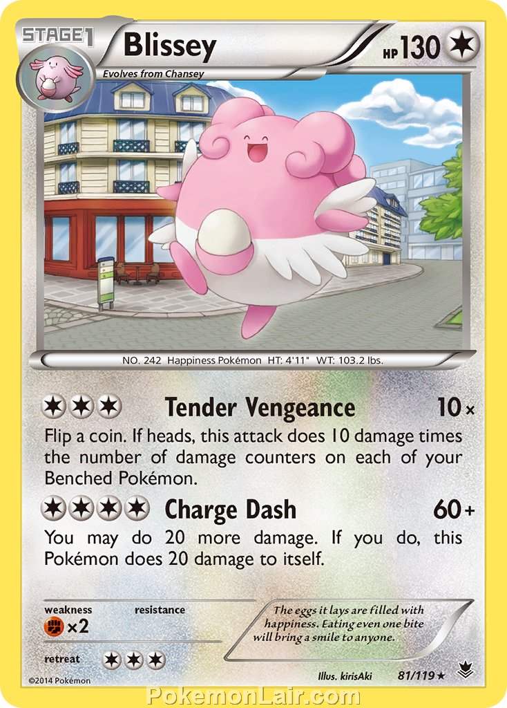 2014 Pokemon Trading Card Game Phantom Forces Price List – 81 Blissey