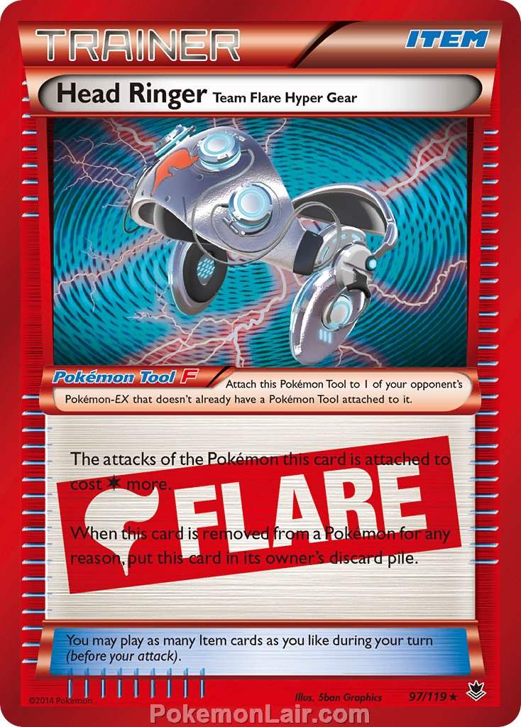 2014 Pokemon Trading Card Game Phantom Forces Price List – 97 Head Ringer Team Flare Hyper Gear