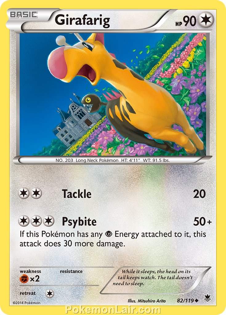 2014 Pokemon Trading Card Game Phantom Forces Set – 82 Girafarig