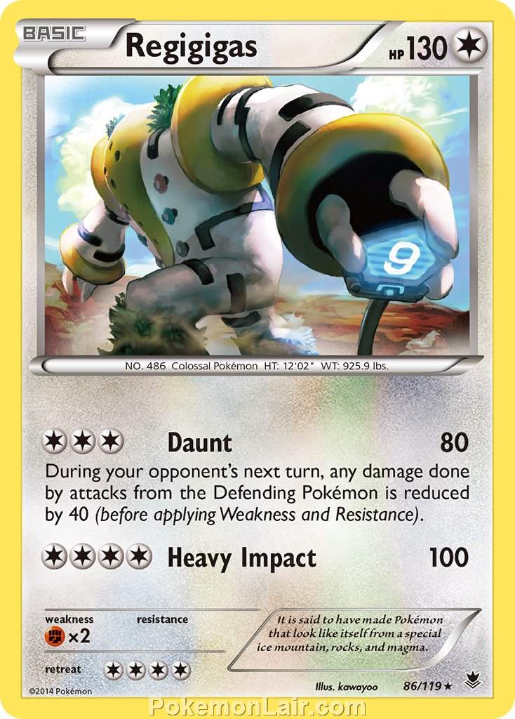 2014 Pokemon Trading Card Game Phantom Forces Set – 86 Regigigas