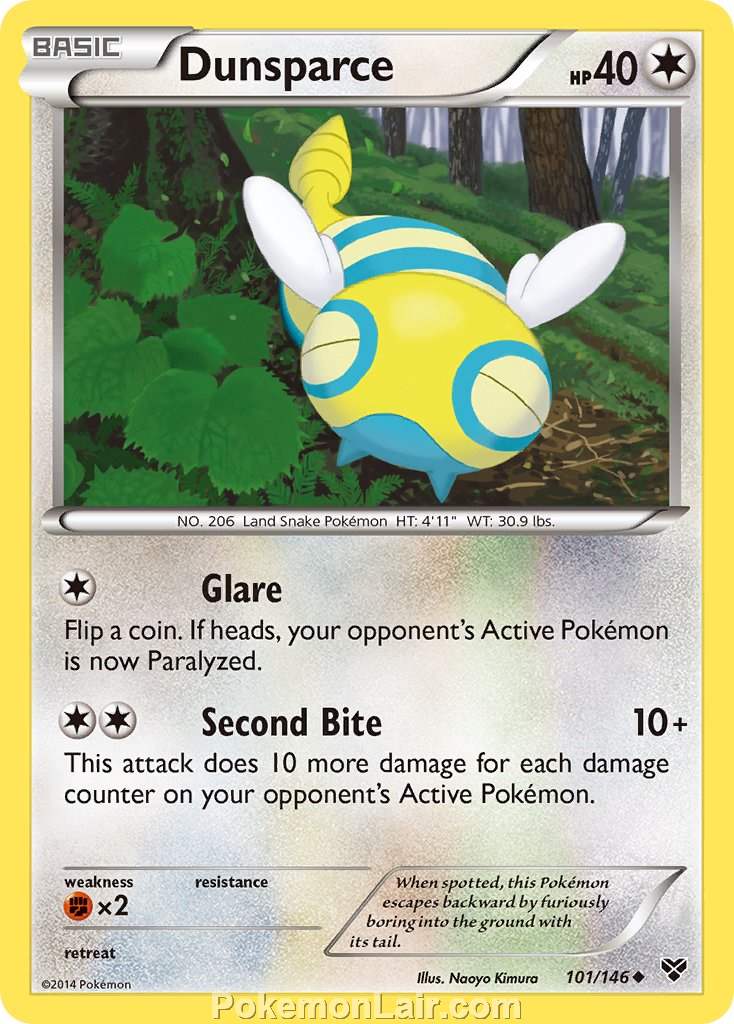 2014 Pokemon Trading Card Game XY Price List – 101 Dunsparce